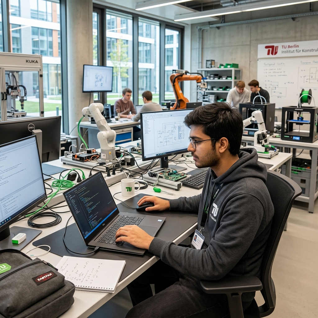 Student studying in Germany